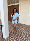 Bella blue matching short set