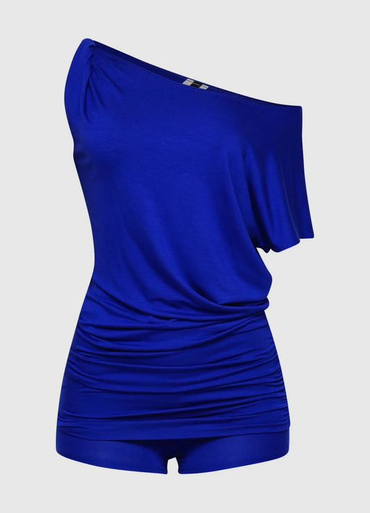 Blue scrunge matching set