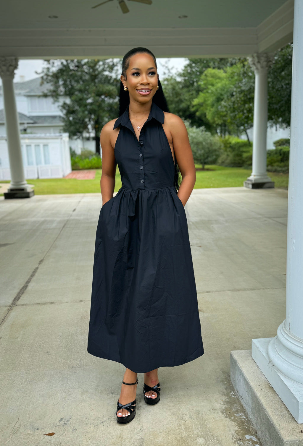 Audrey backless maxi