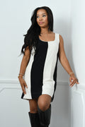 Sleeveless linen mini dress