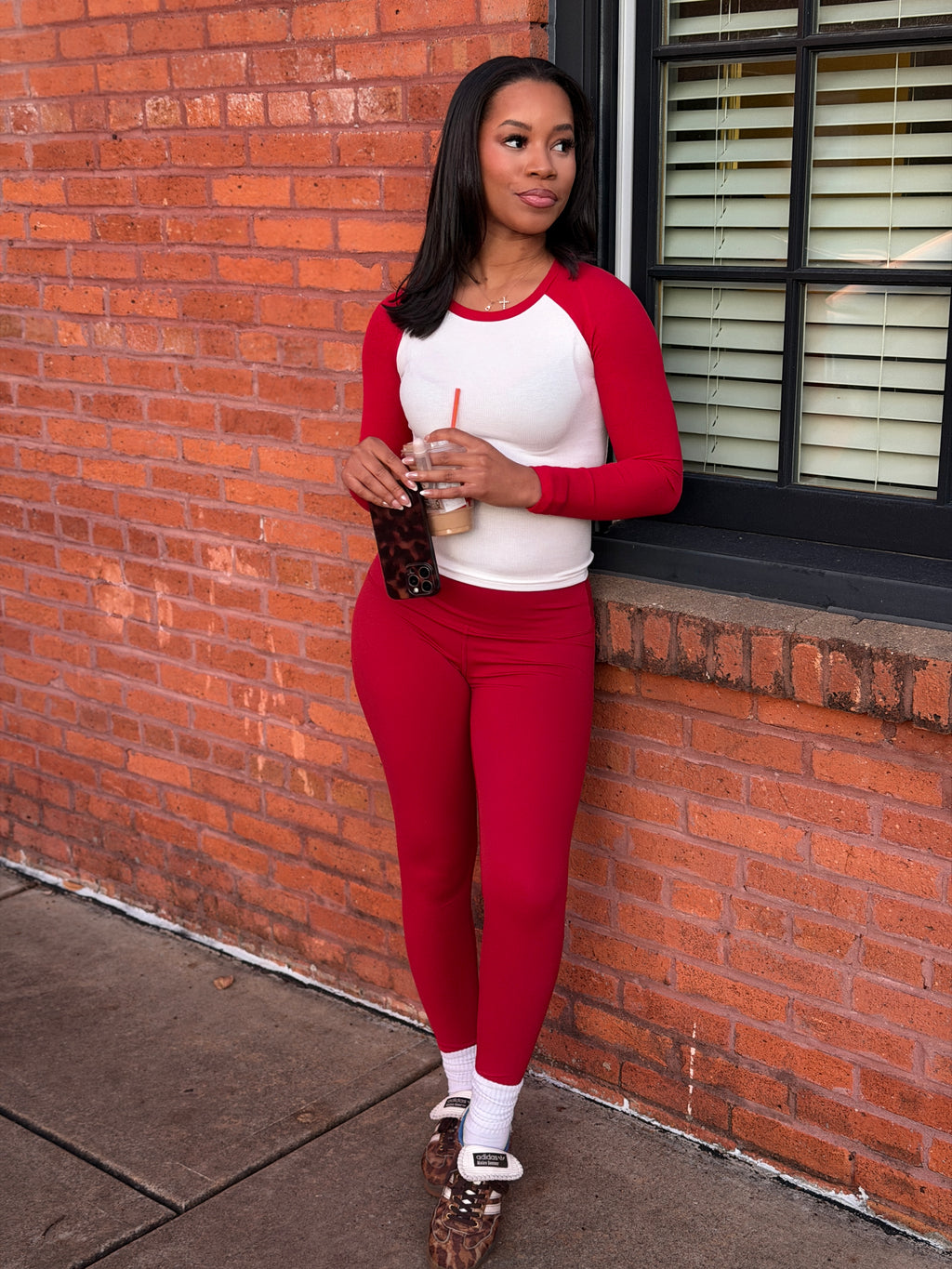 Red Baseball tee set