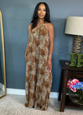 Cheetah print jumpsuit