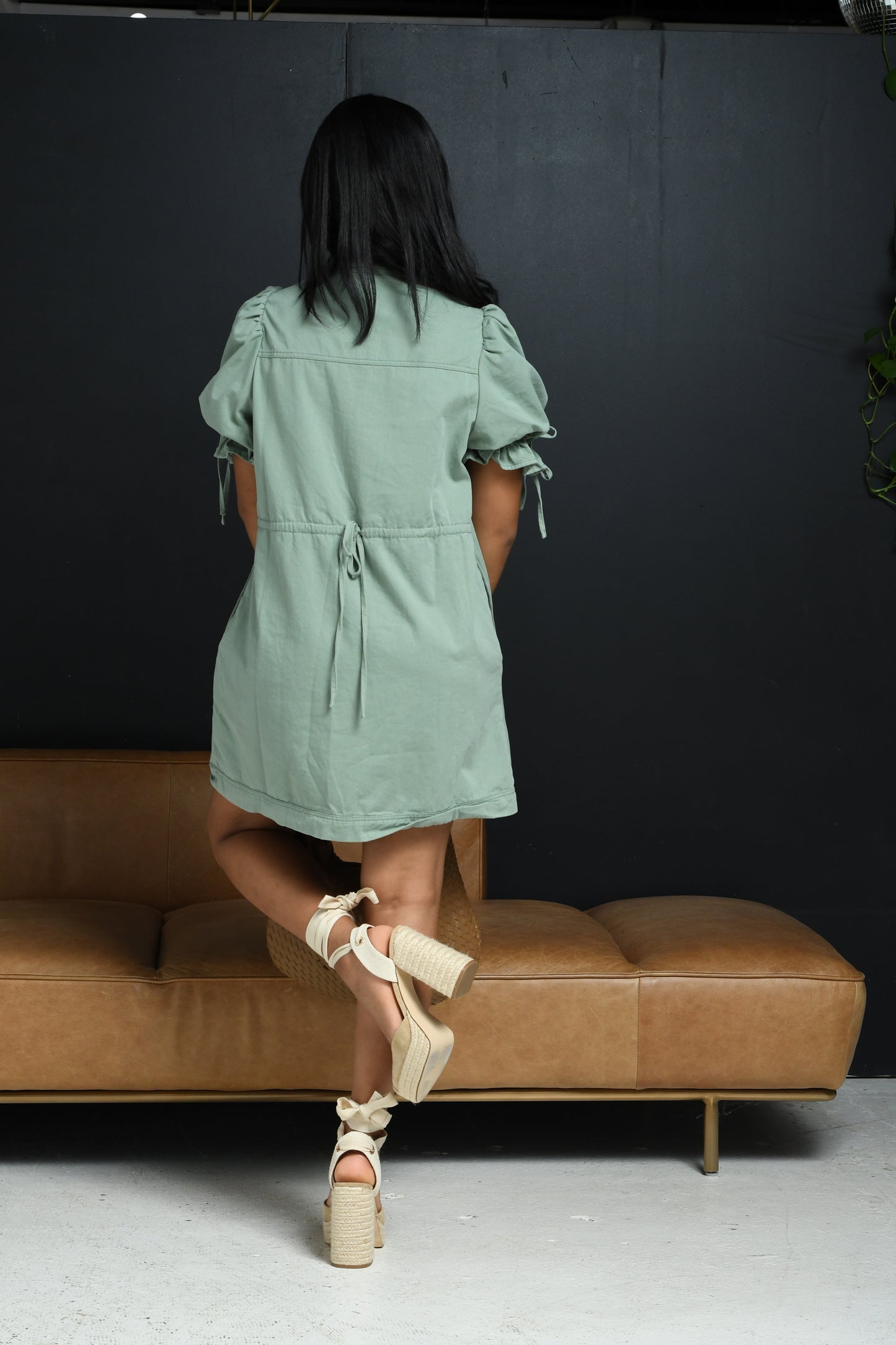 Seafoam mini dress