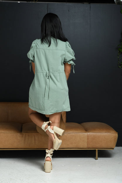 Seafoam mini dress