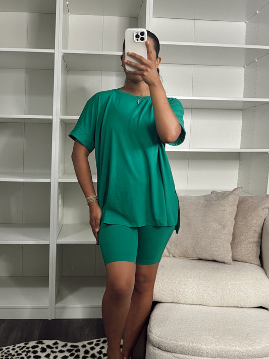 Butter soft short set, green