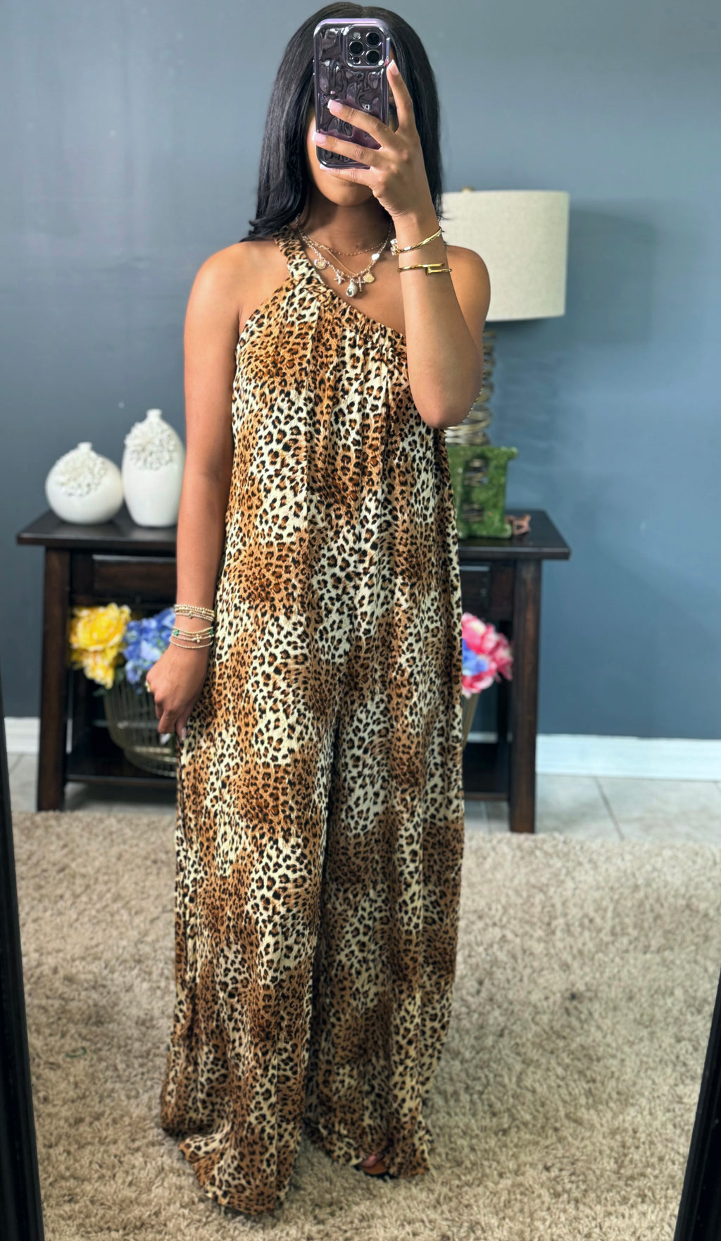 Cheetah print jumpsuit