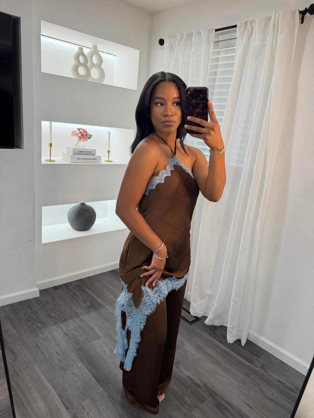 Contrast halter top jumpsuit