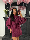 Plum mini dress
