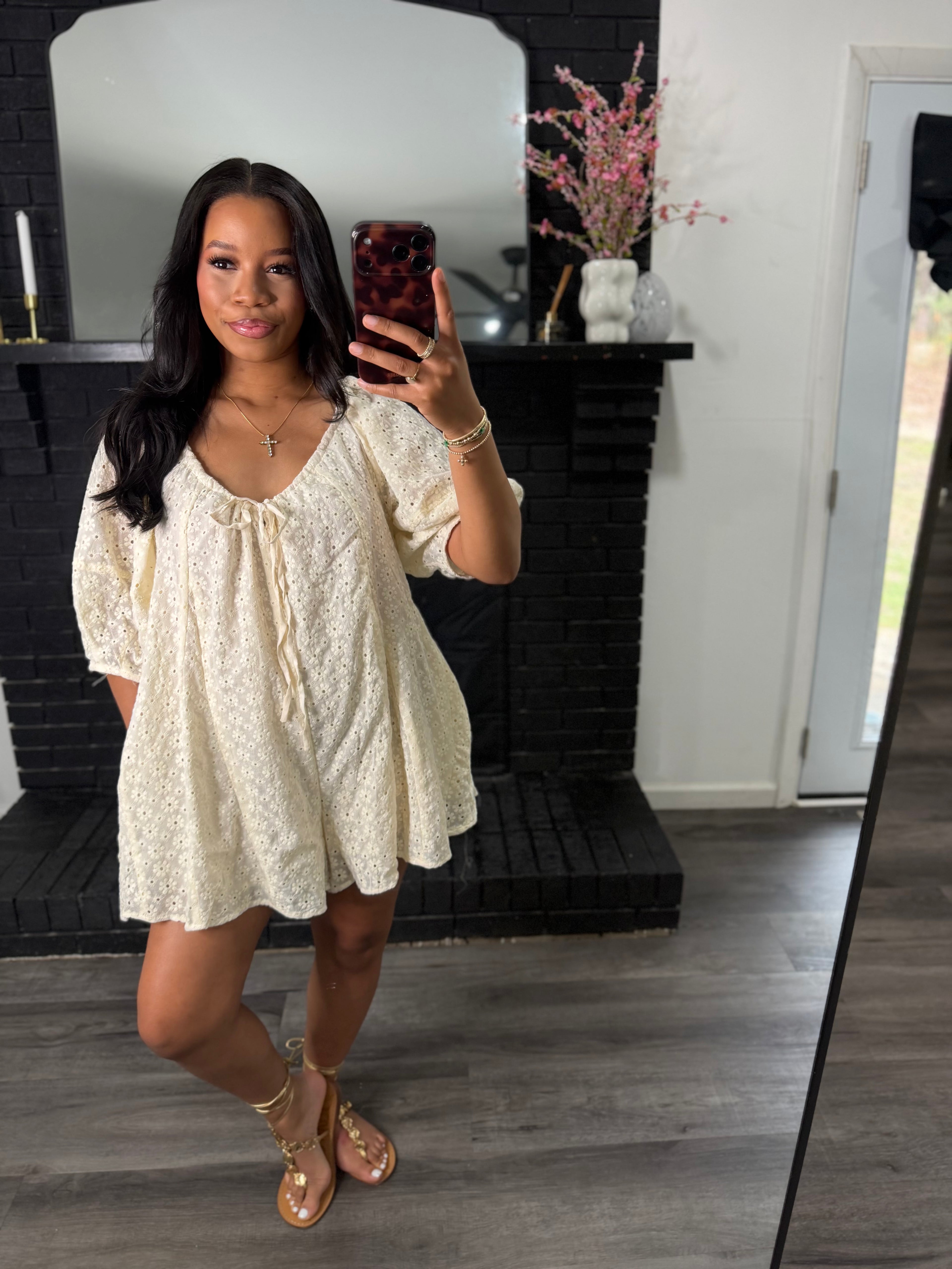 Baby doll eyelet romper (preorder)