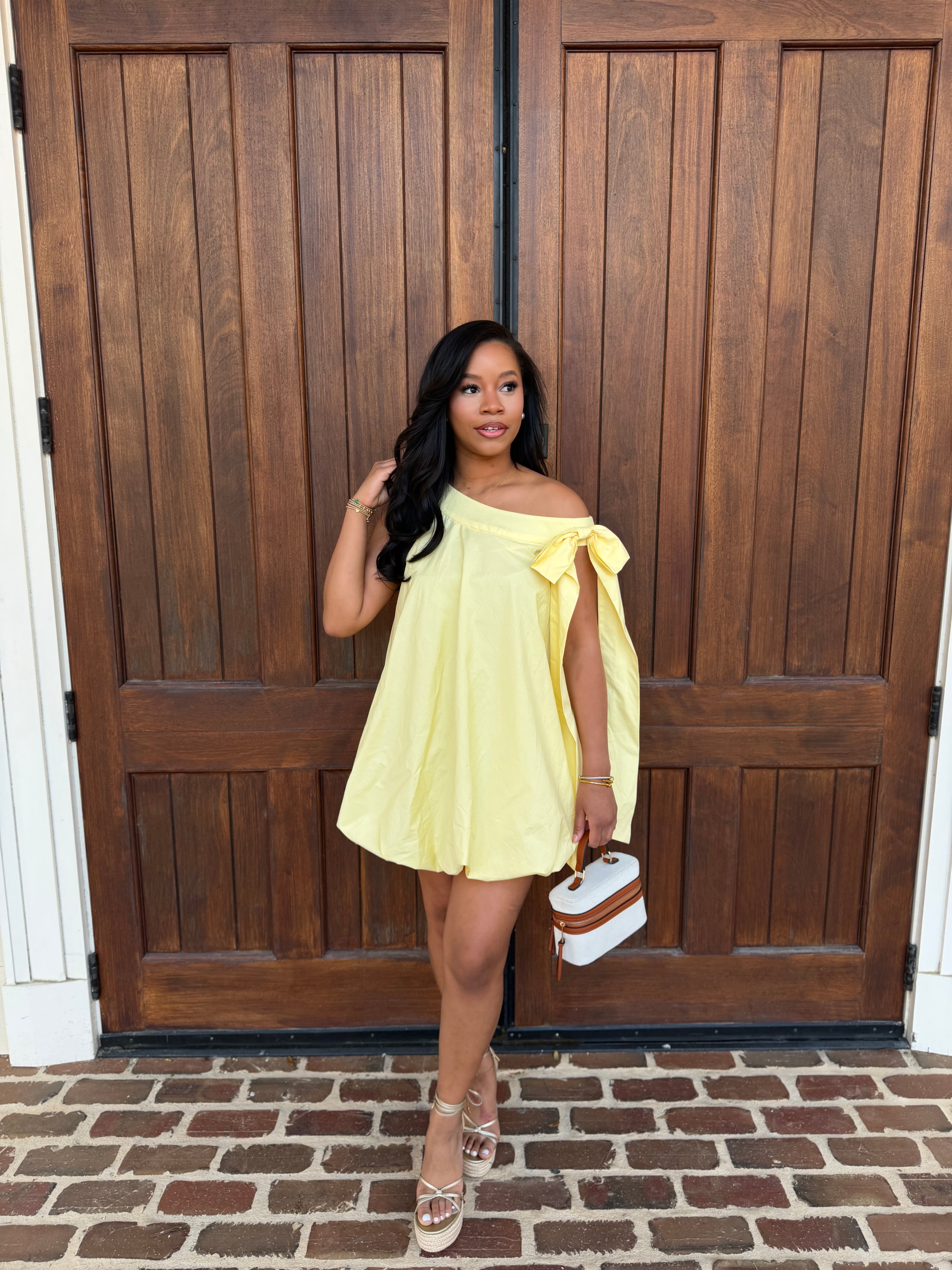 Butter yellow, mini dress