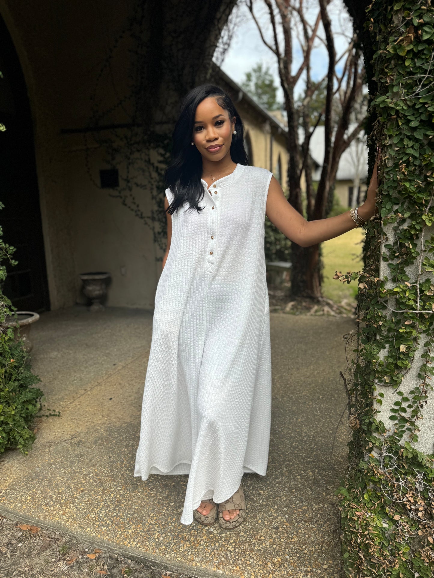 With the flow jumpsuit