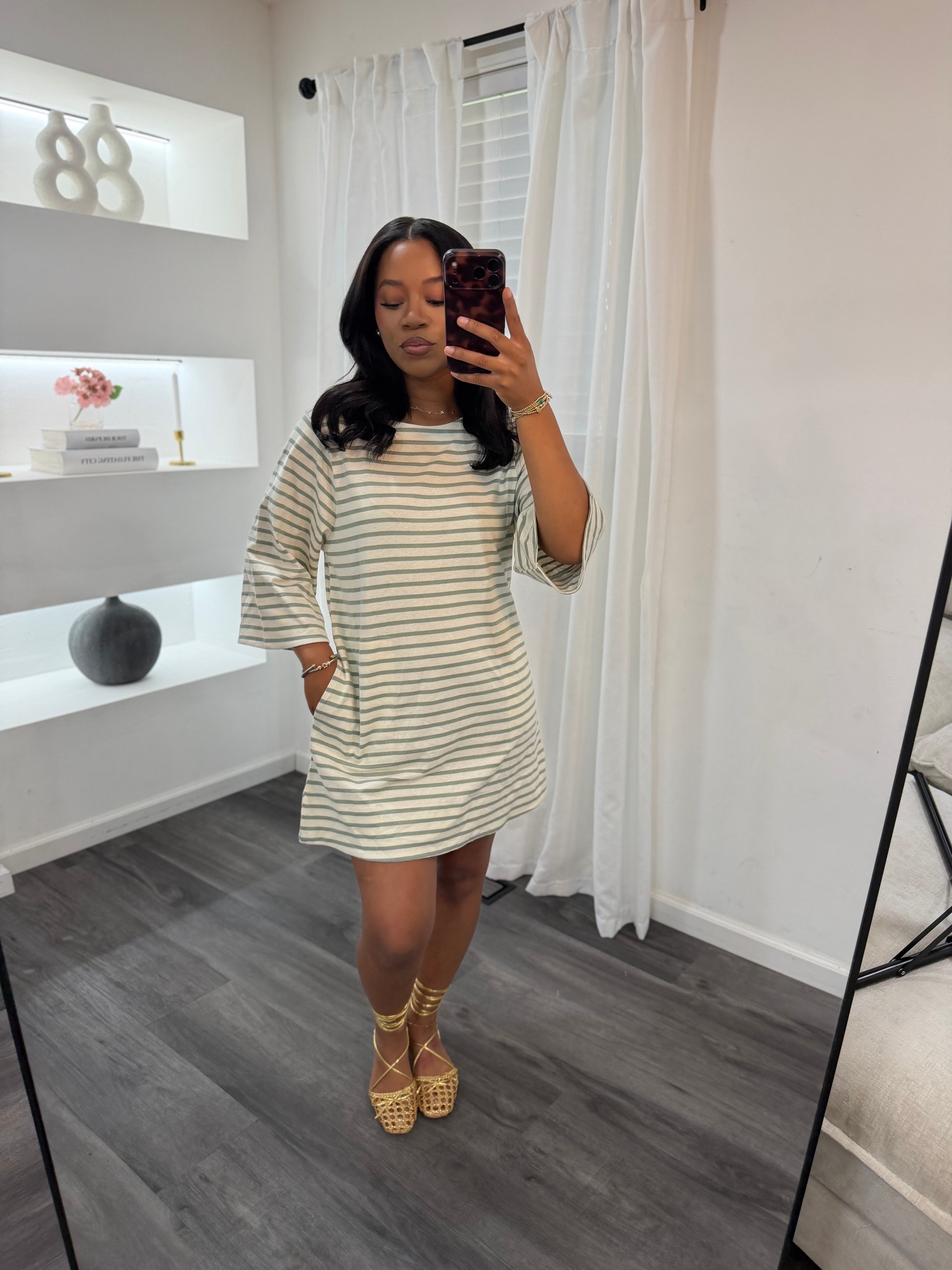 Striped tee dress