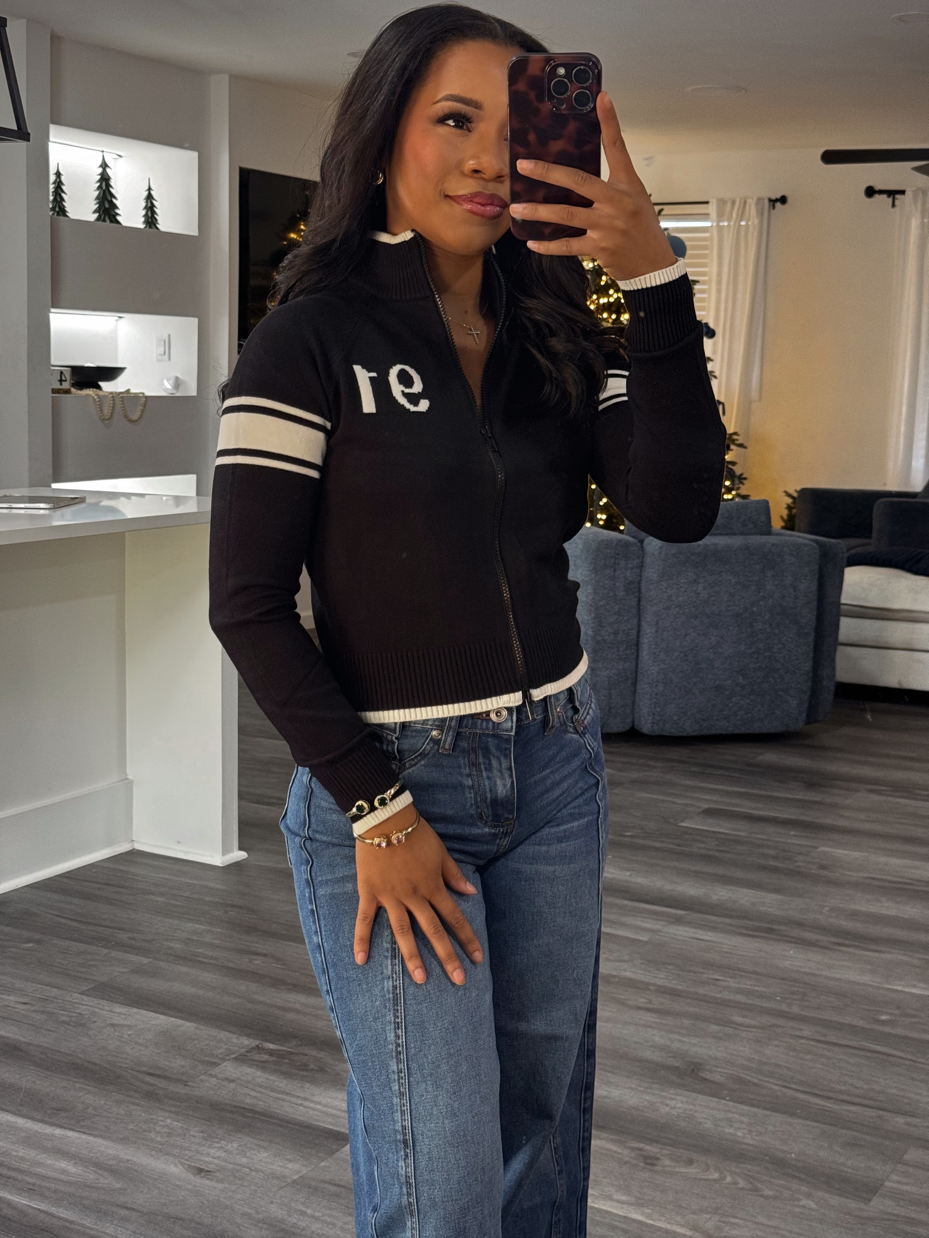 91 high neck sweater, black