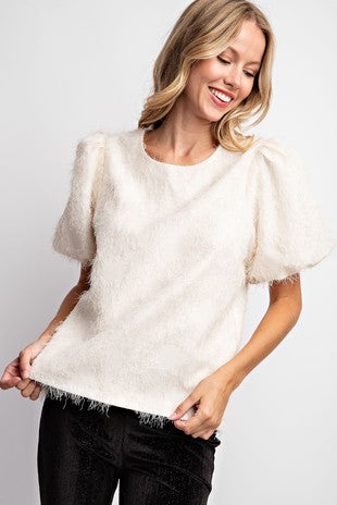 Bubble sleeve blouse