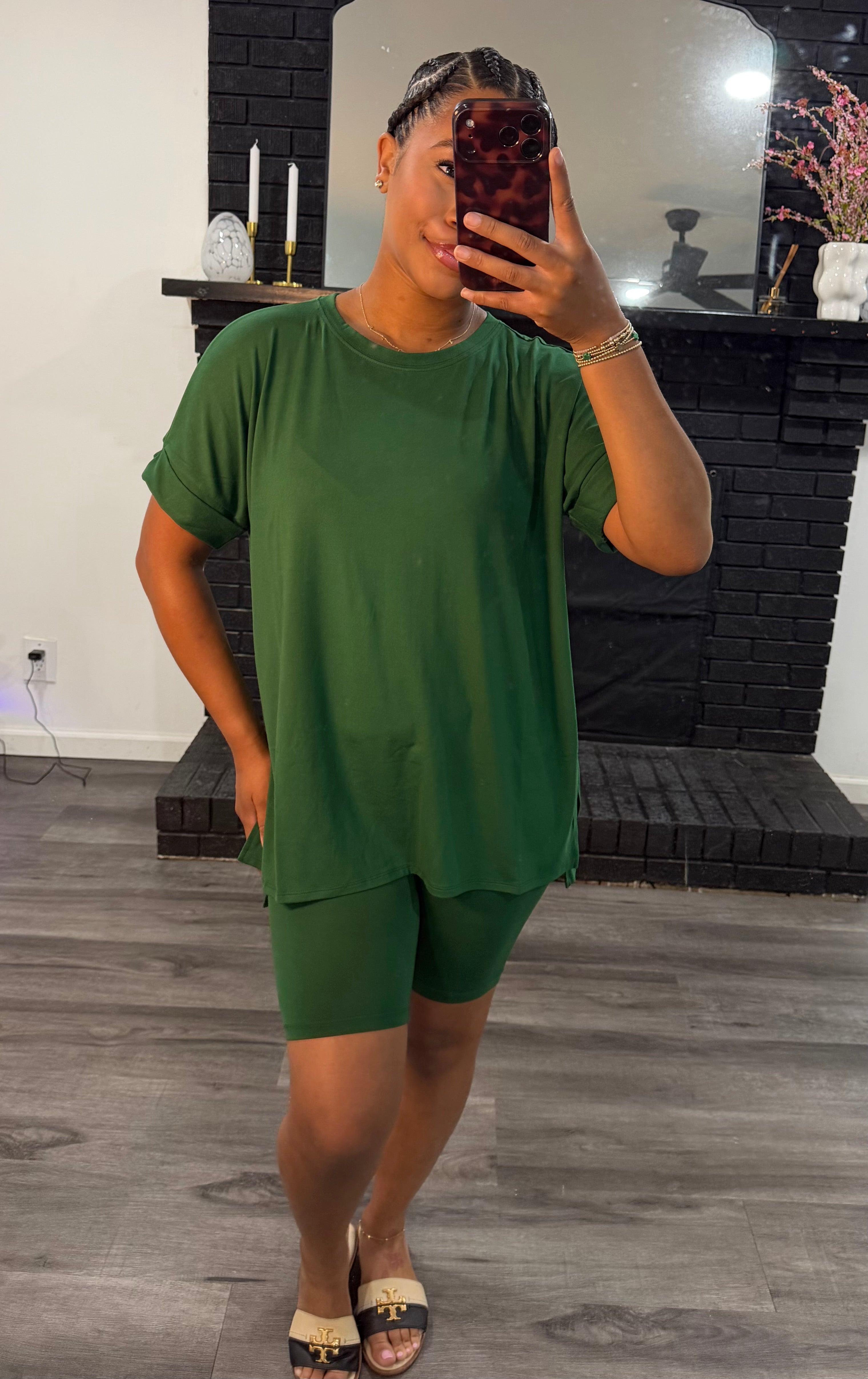 Dark green butter soft set