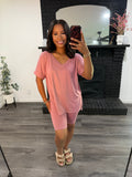 Rose butter soft set, shorts