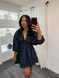 Denim daze mini dress (preorder)