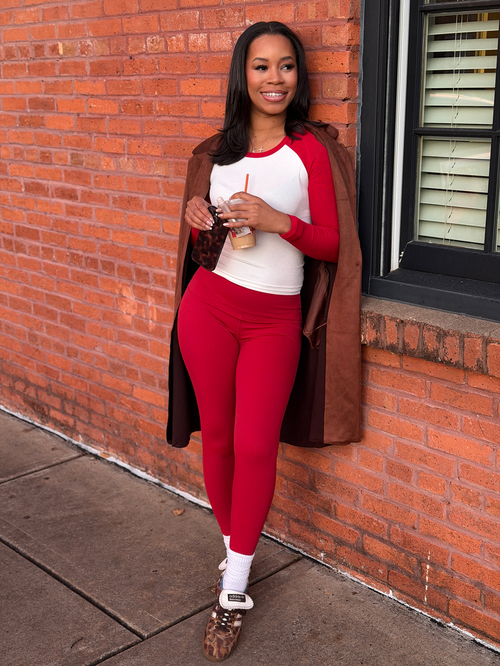 Red Baseball tee set