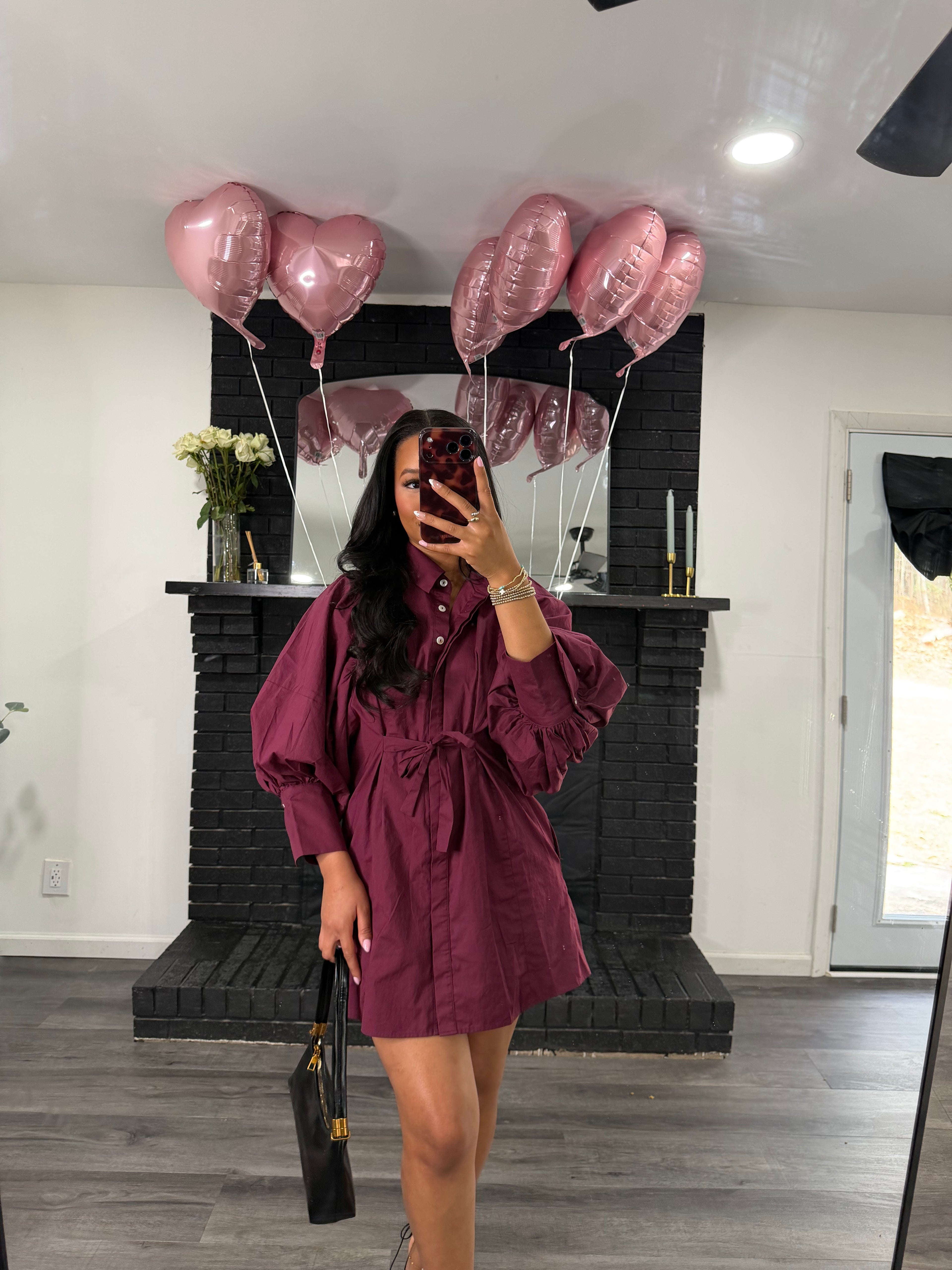 Plum mini dress