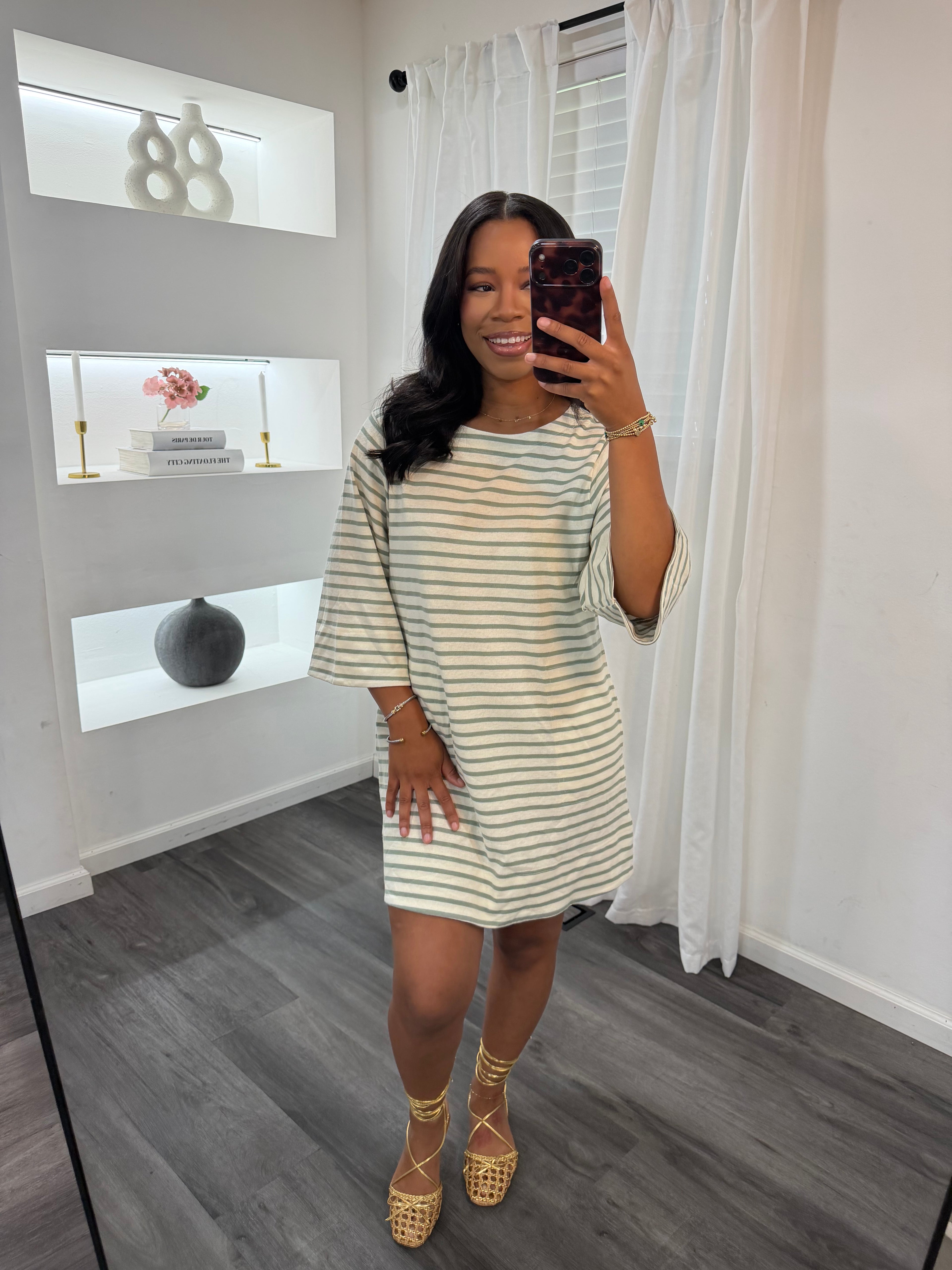 Striped tee dress
