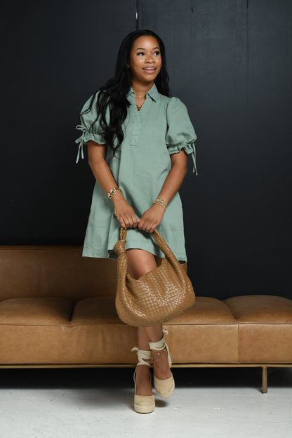 Seafoam mini dress