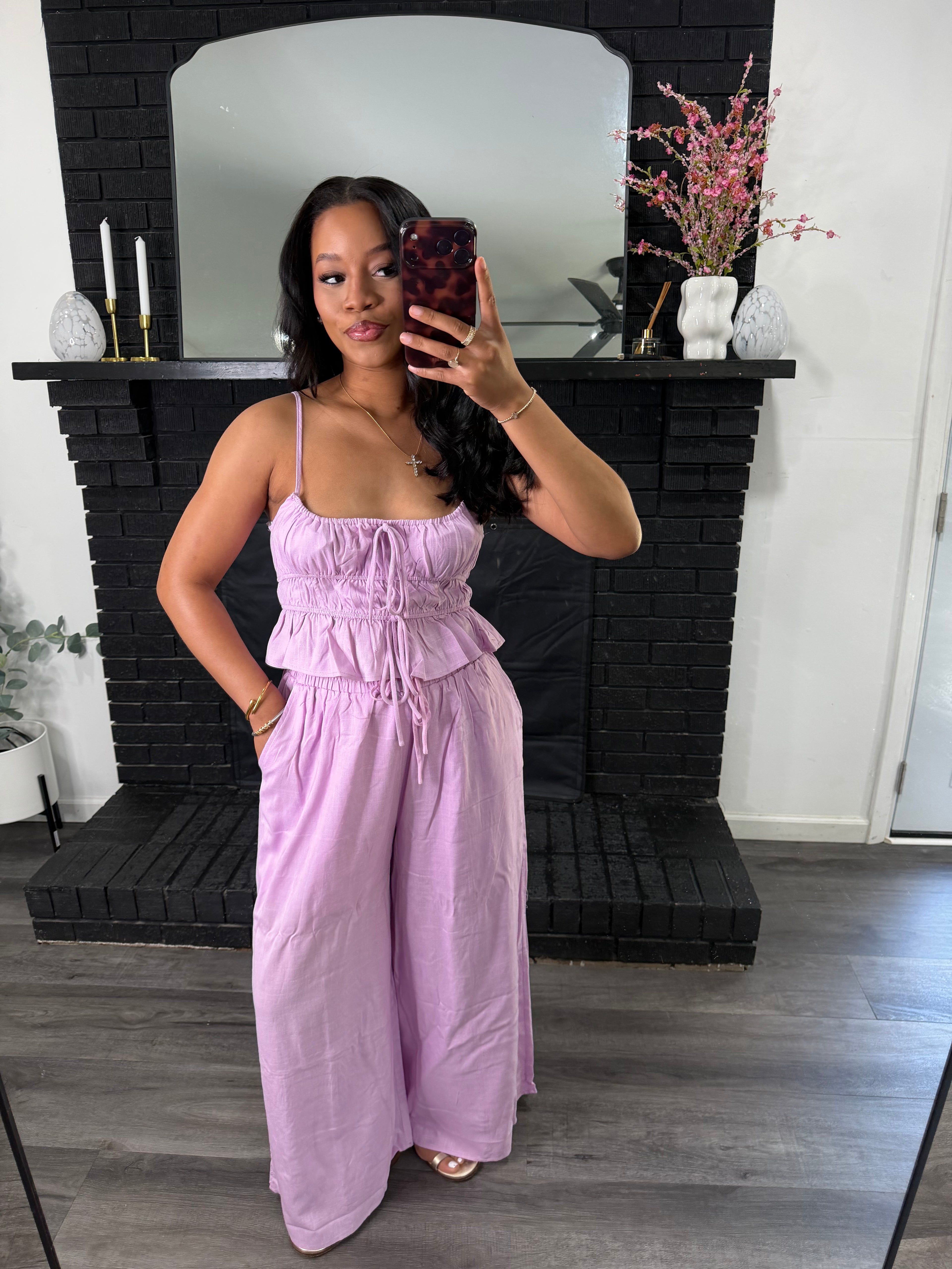 Lavender lily matching set