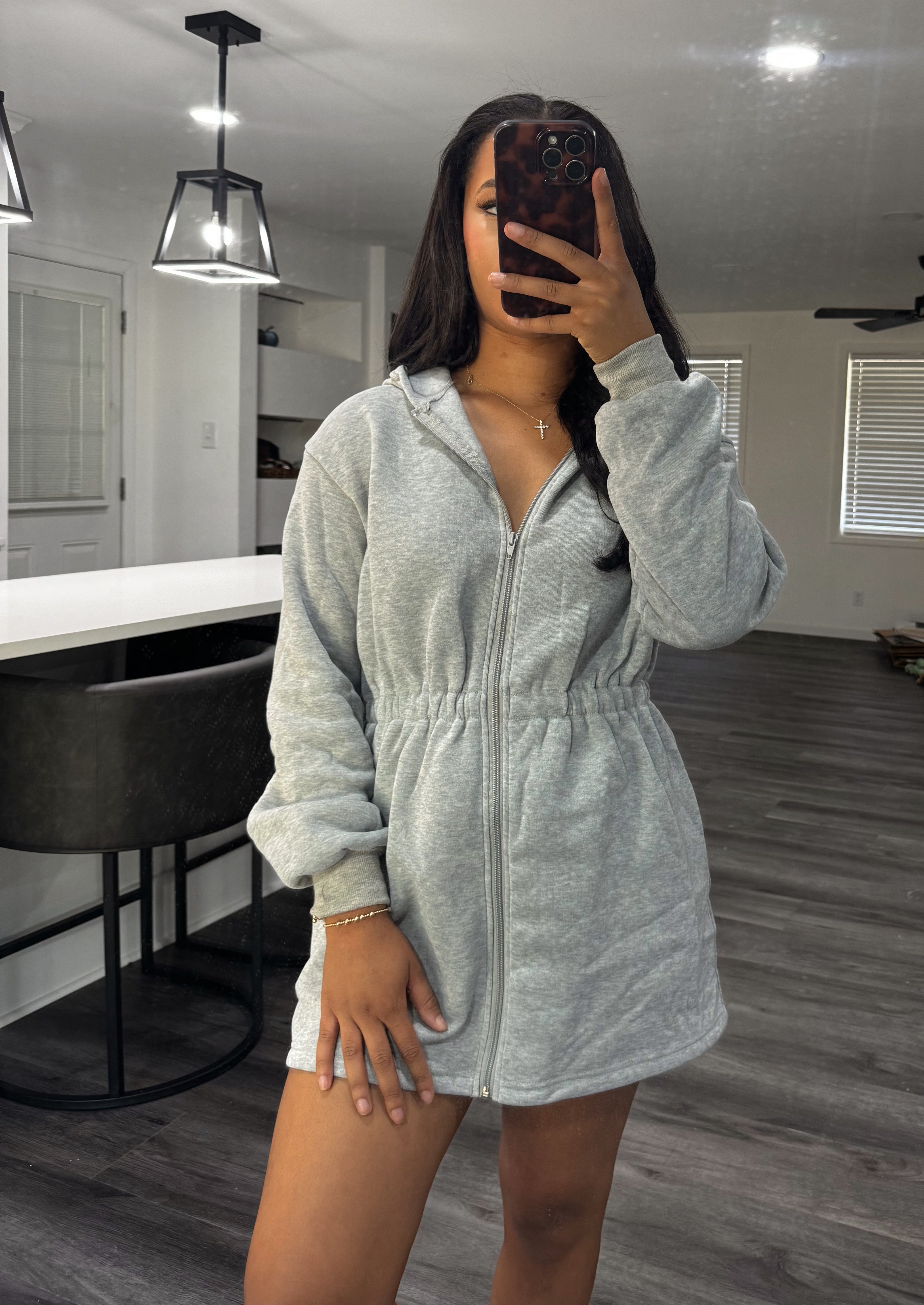 Grey mini tennis dress