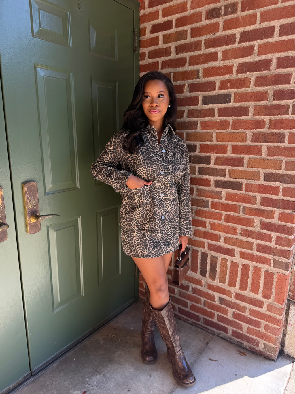 Cheetah jacket set