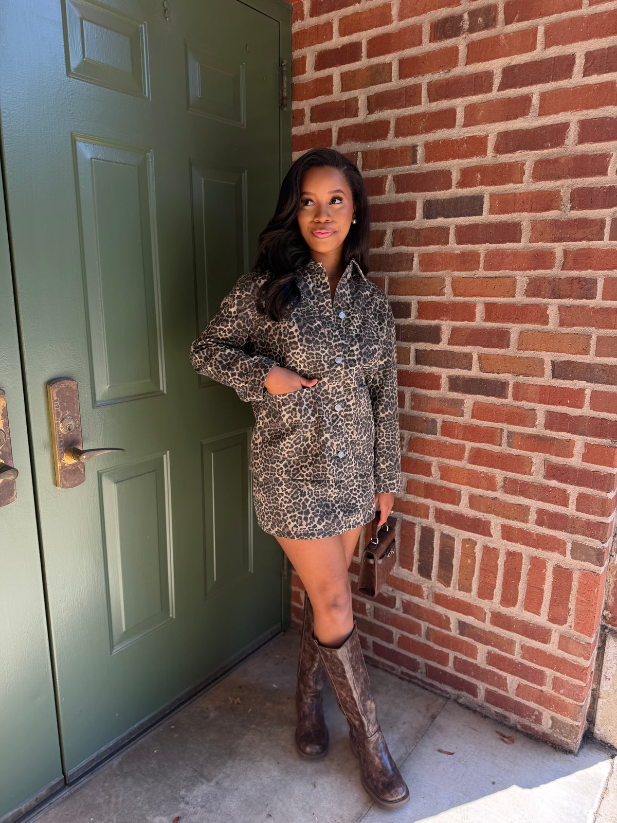 Cheetah jacket set