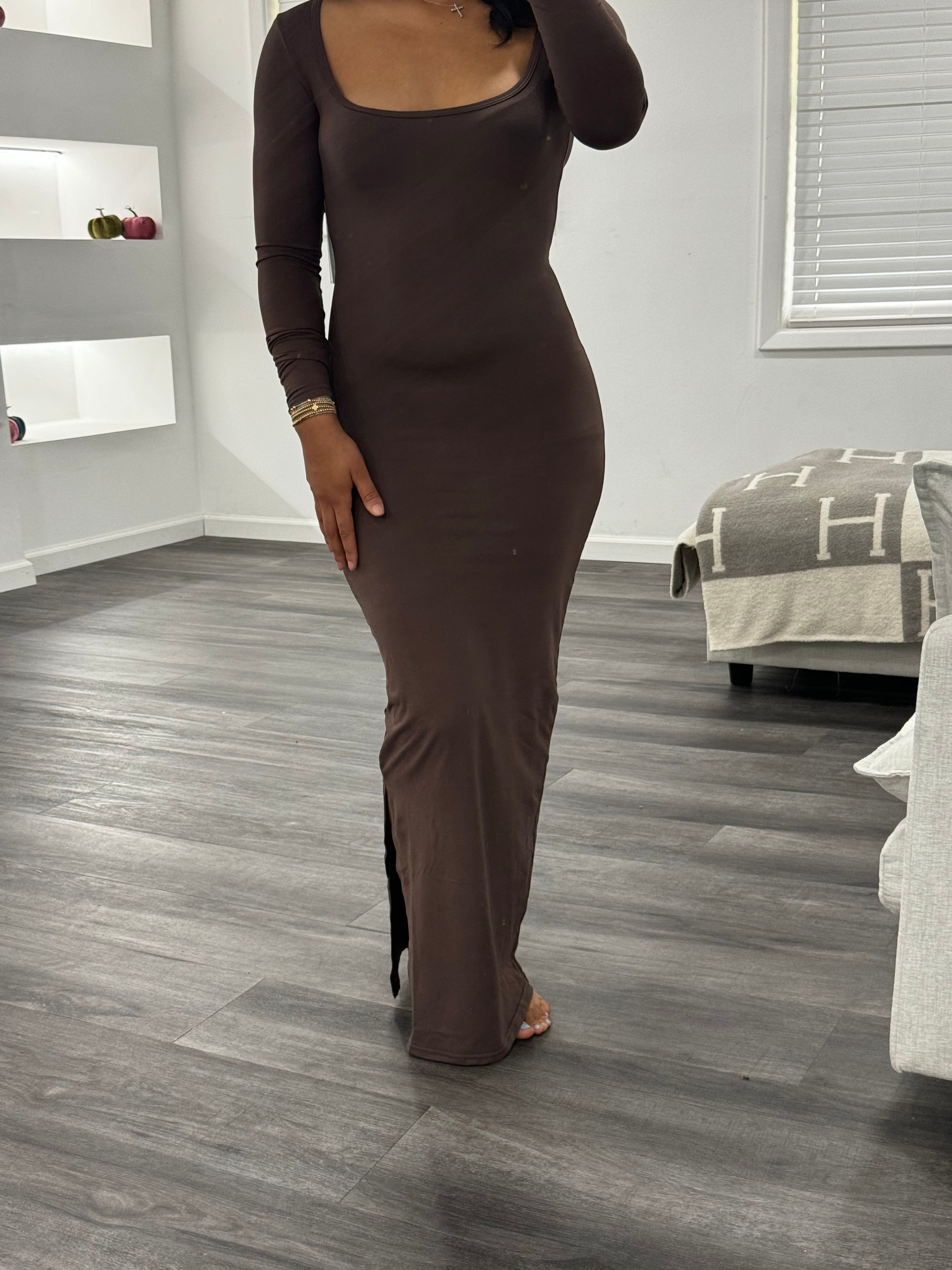 Soft knit maxi, brown