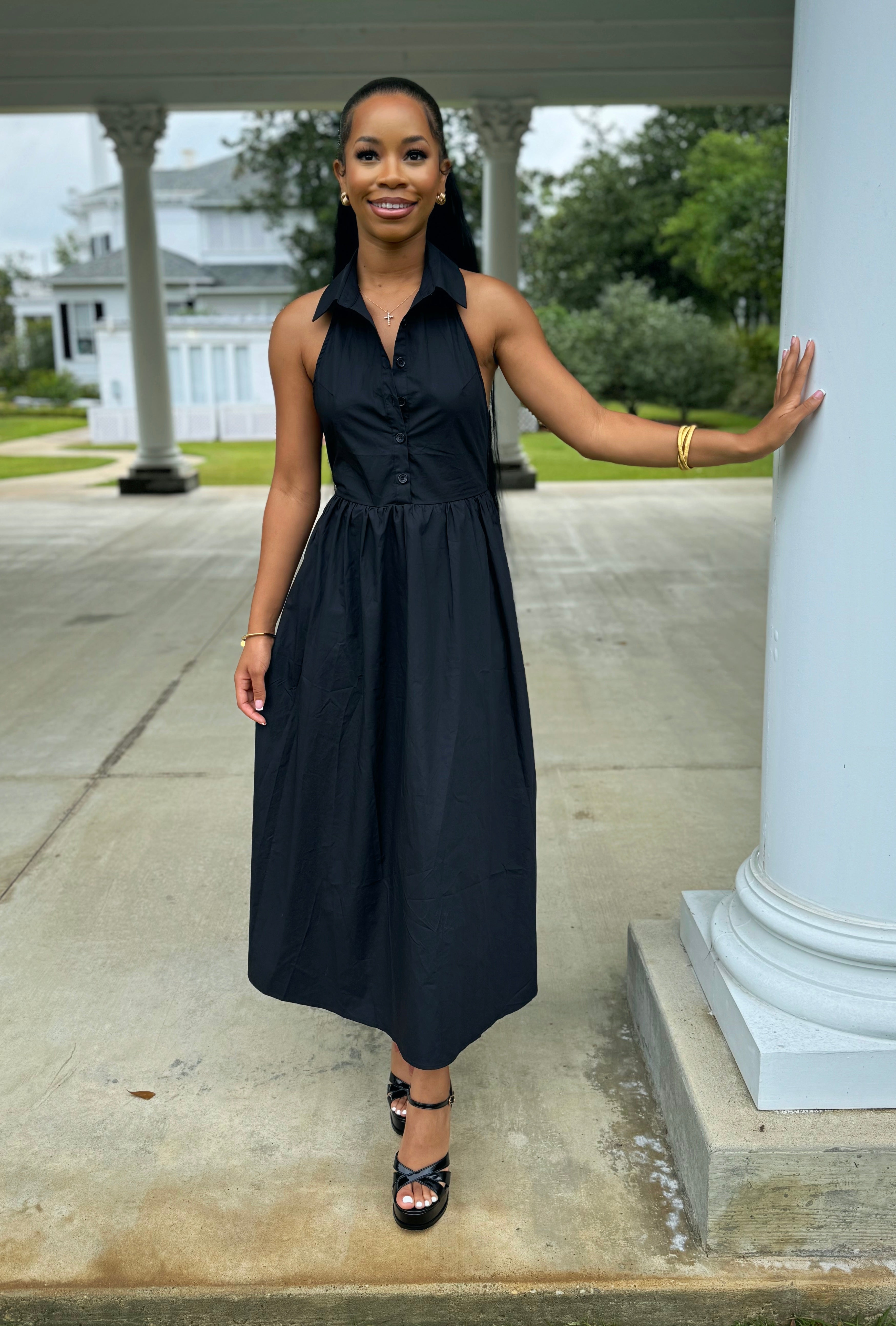 Audrey backless maxi