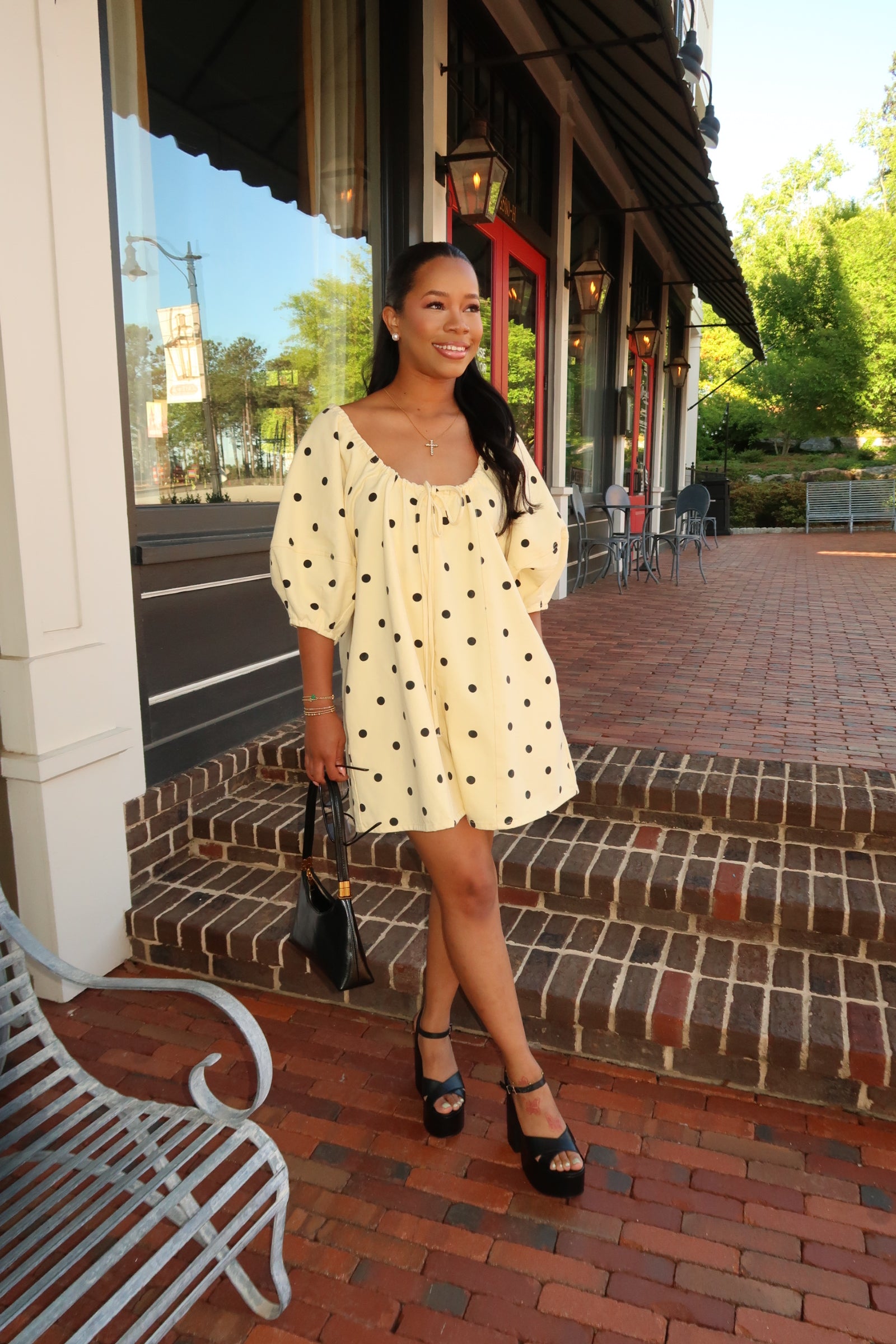 Oversized polka dot romper