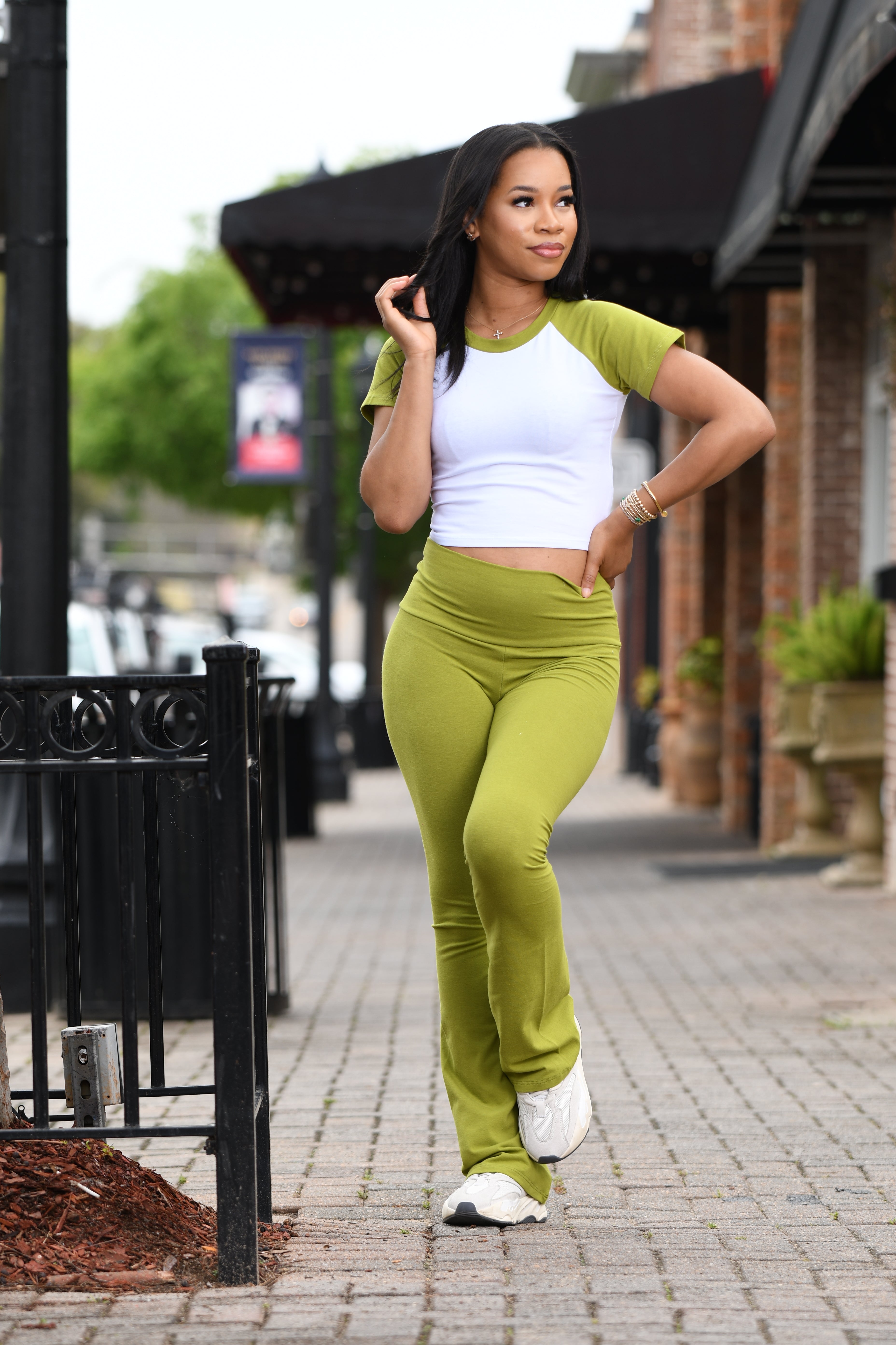 Olive green yoga set