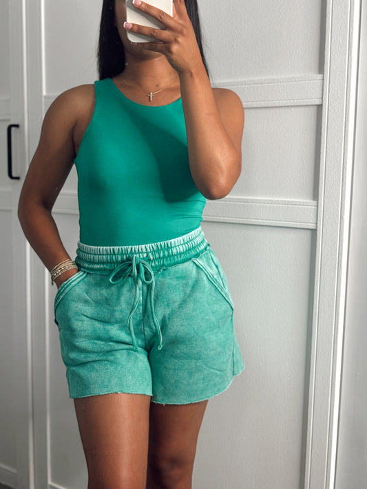 Seamless tank, green