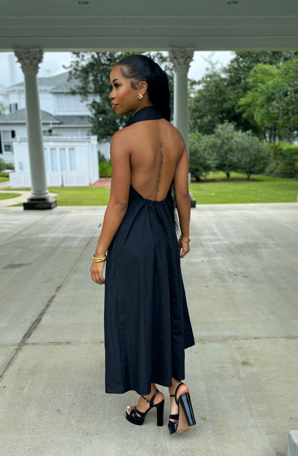 Audrey backless maxi