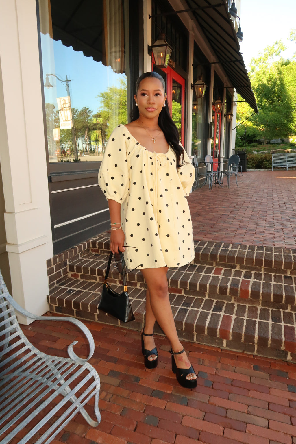 Oversized polka dot romper