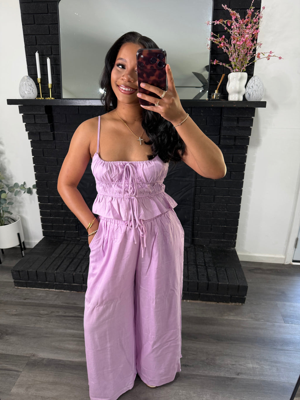 Lavender lily matching set