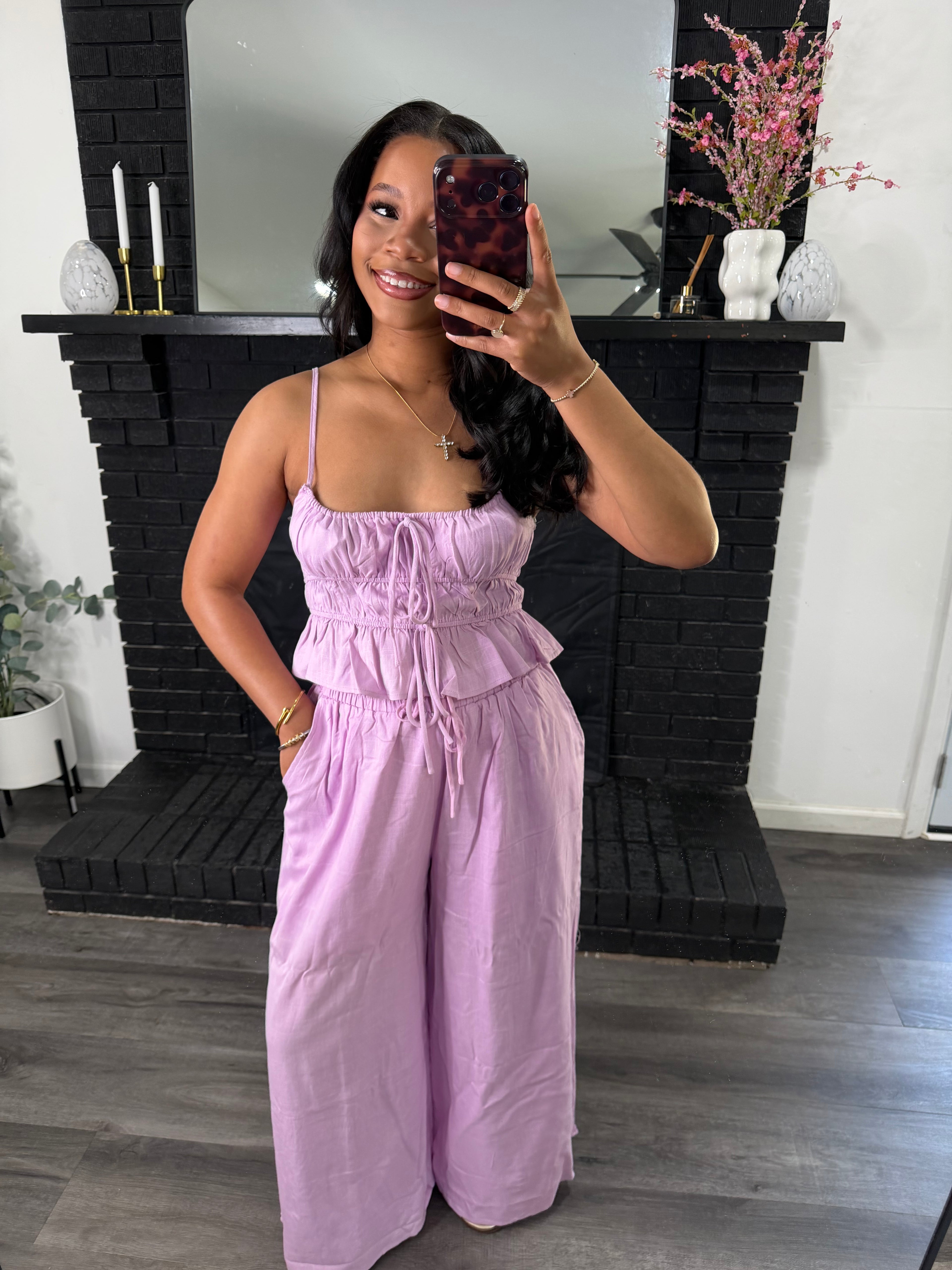 Lavender lily matching set