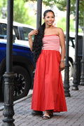 Red striped maxi