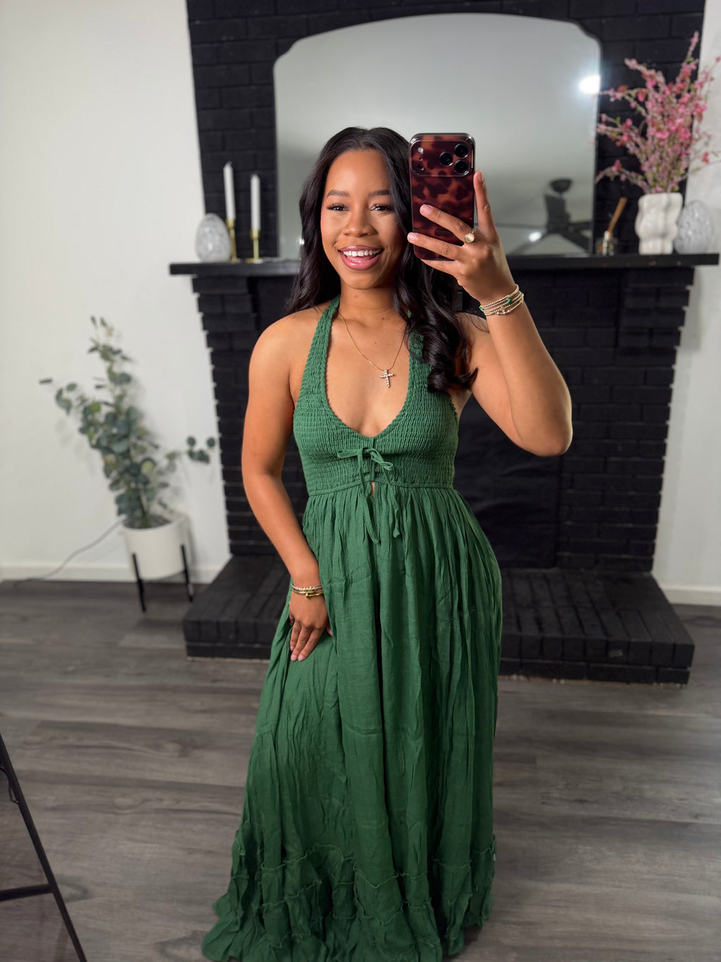 Eden smocked maxi dress