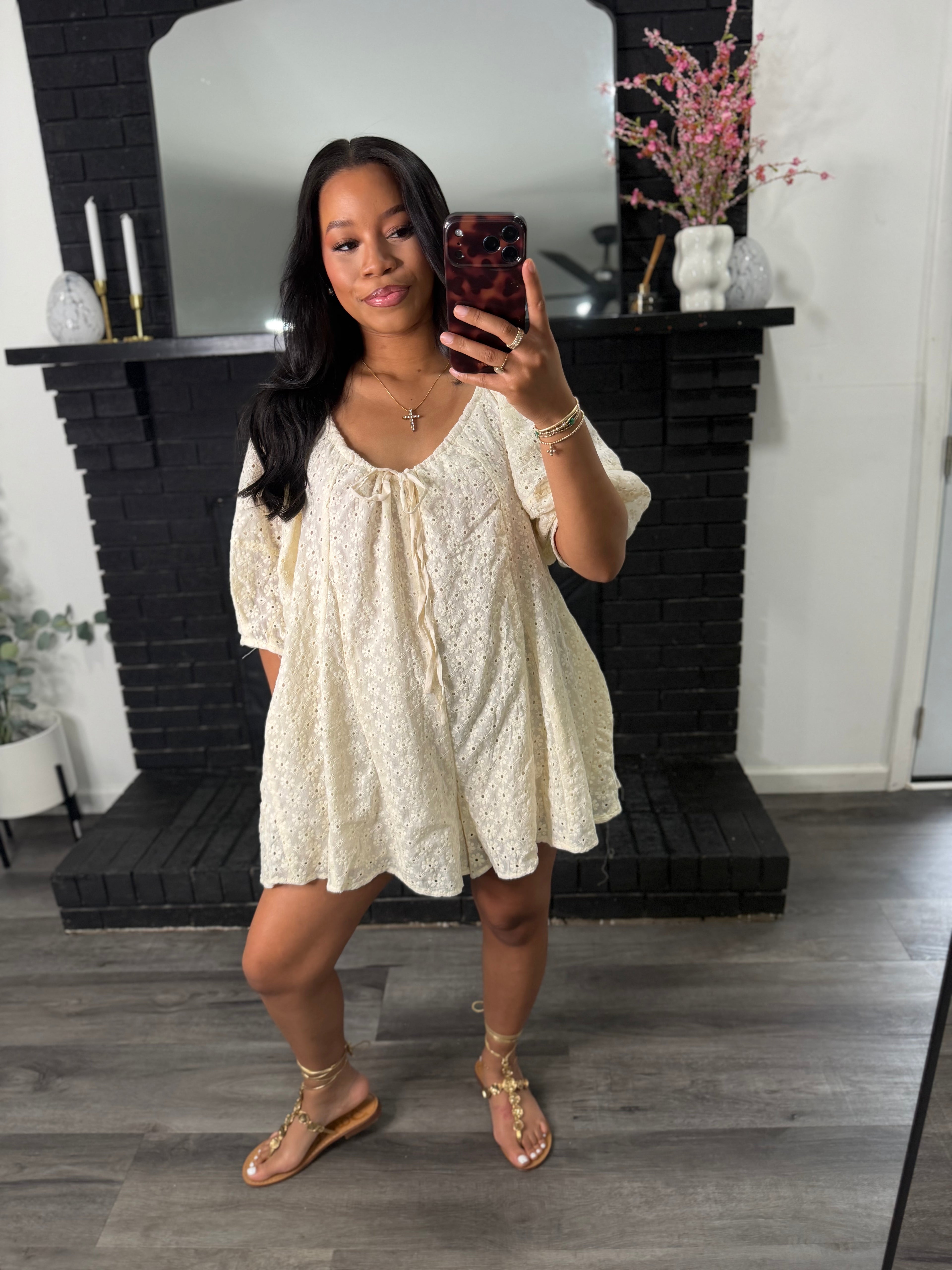 Baby doll eyelet romper (preorder)