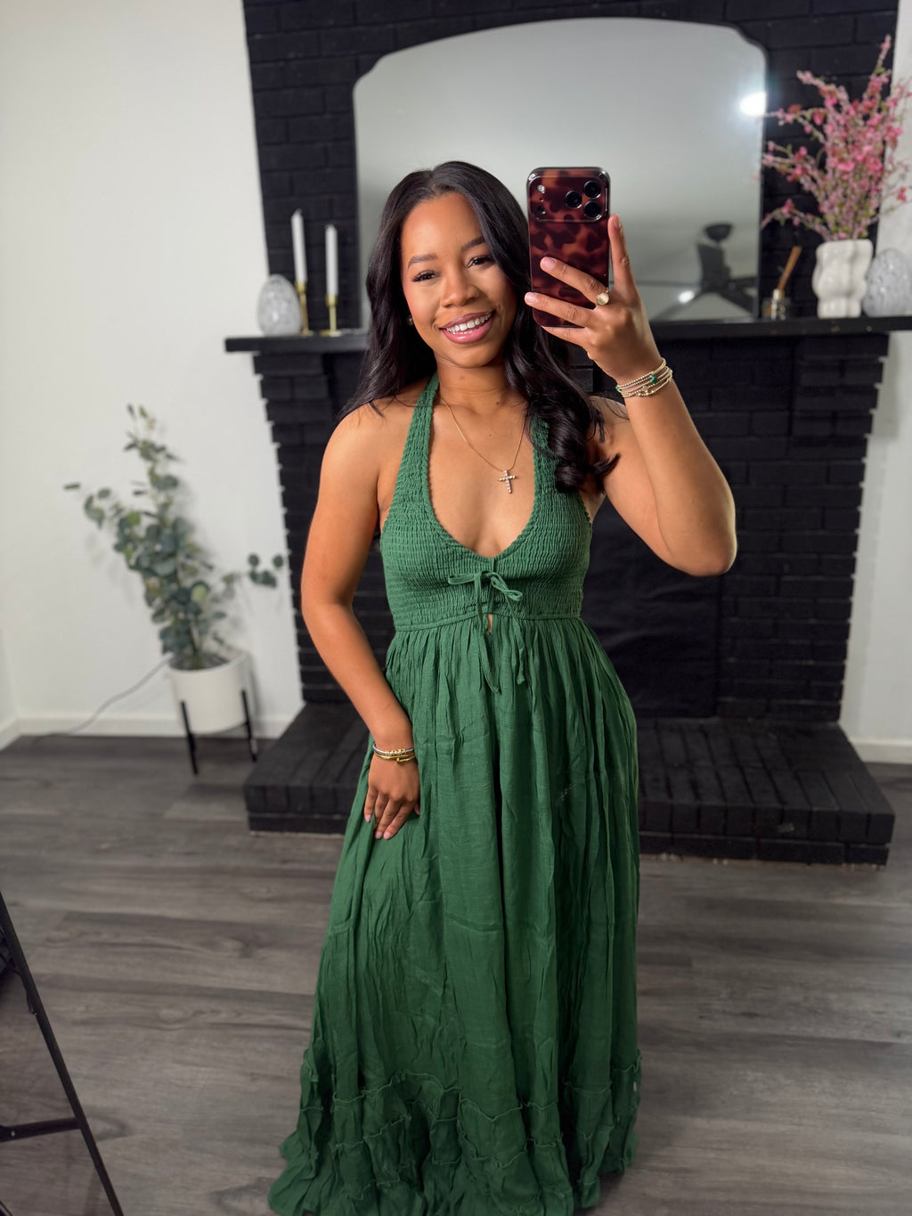 Eden smocked maxi dress