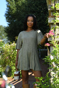 Mineral washed oversized romper