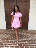 Fit and flare bubble mini dress