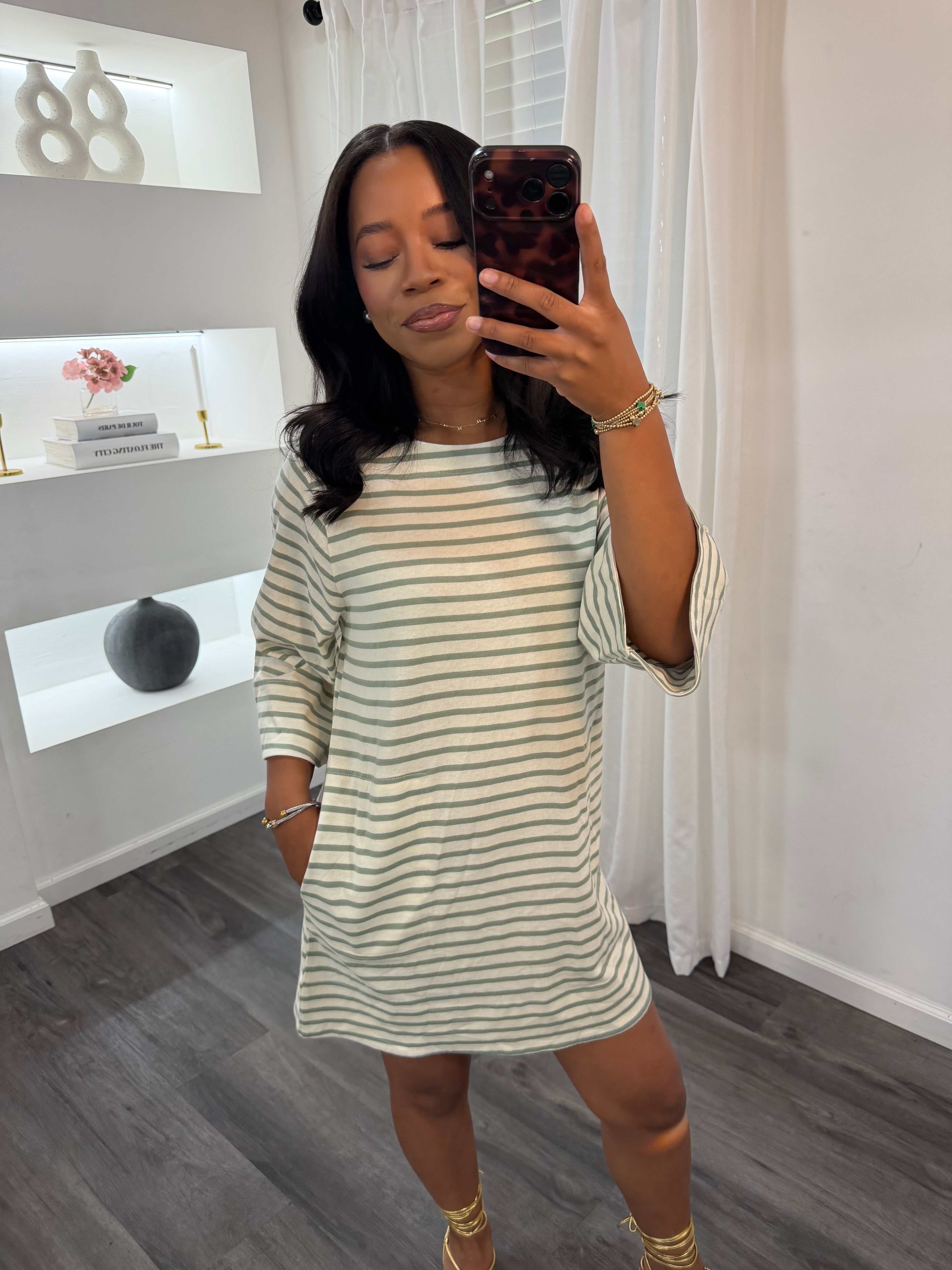 Striped tee dress