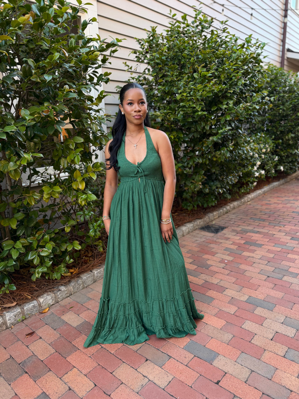 Eden smocked maxi dress