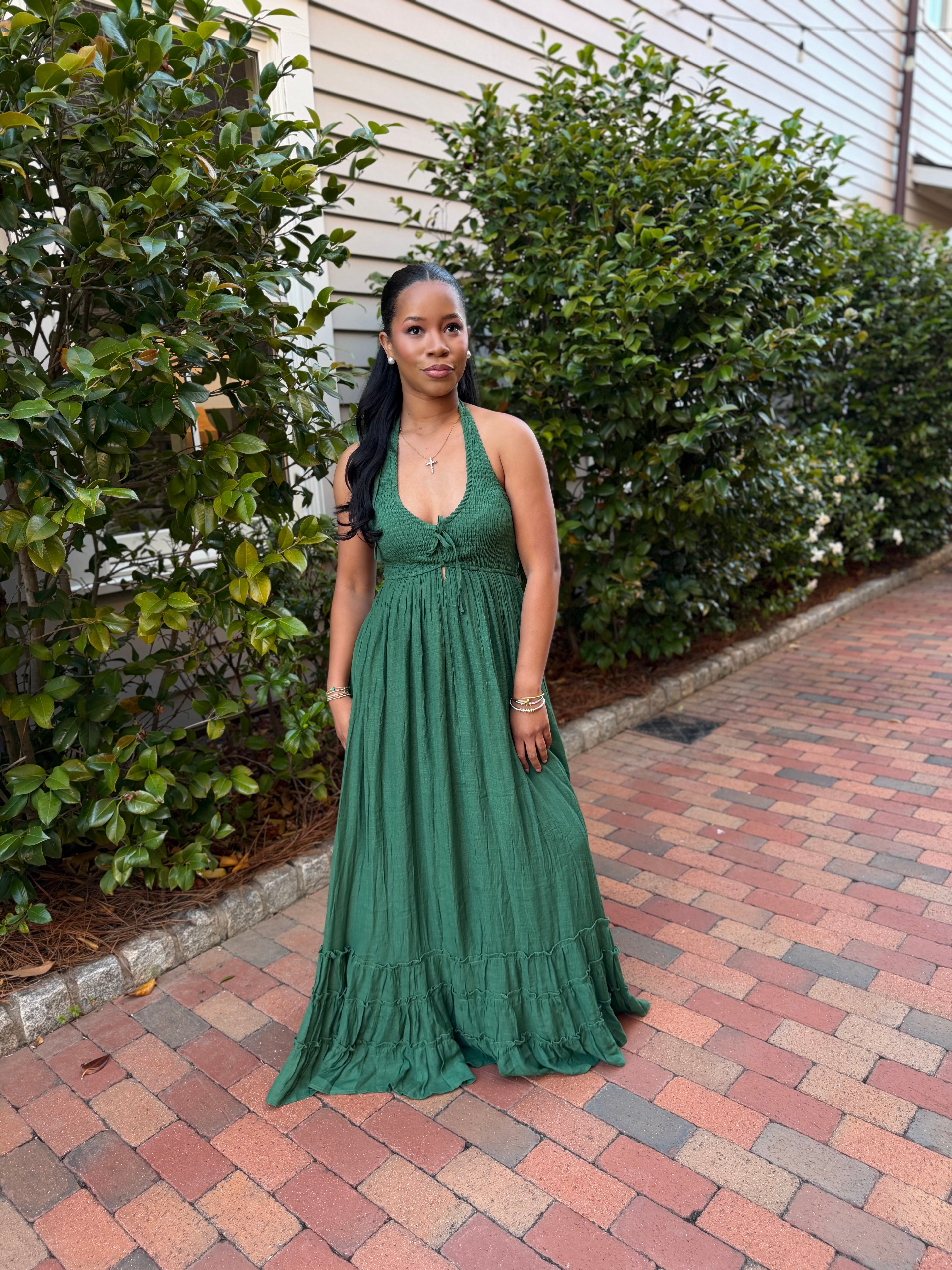 Eden smocked maxi dress