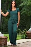 Ribbed matching set, green